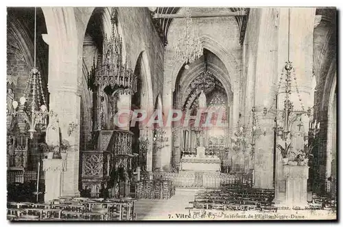 Vitre Cartes postales Interieur de l&#39eglise Notre DAme