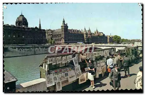 Paris et ses merveilles Moderne Karte Bouqinistes de la rive droite (library livres bibliotheque)