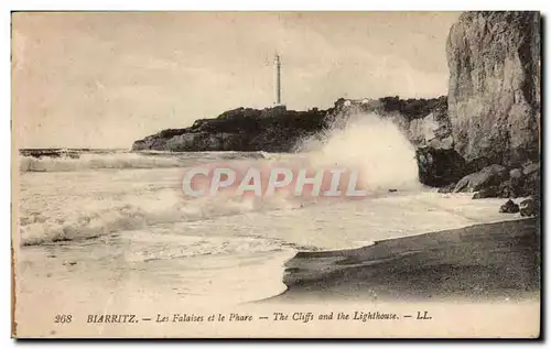 Biarritz Ansichtskarte AK Les falaises et le phare (lighthouse)