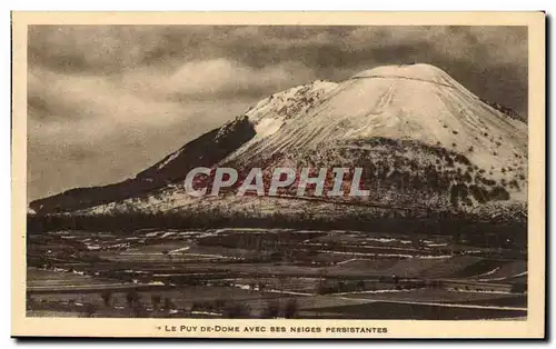 Clermont Ferrand Ansichtskarte AK Puy de Dome avec ses neiges persistantes