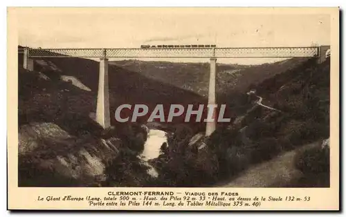 Clermont Ferrand Cartes postales Viaduc des Fades (train)