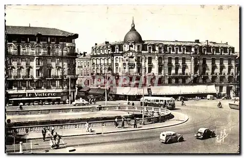 Toulouse Cartes postales La ville rose Les hotels devant la gare Matabiau et entree de la rue Bayard (+ cachet d