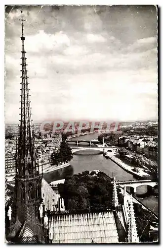 Paris Moderne Karte Vue panoramique prise de Notre Dame (correspondance Scouts)