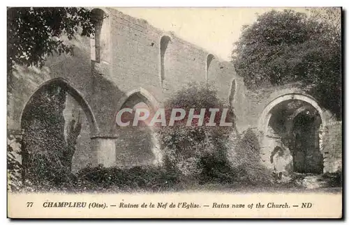 Champlieu Ansichtskarte AK Ruines de la nef de l&#39eglise