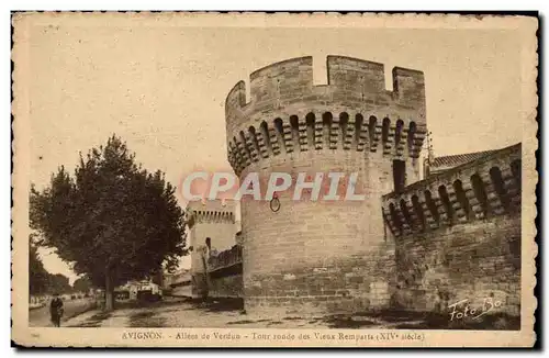 Avignon Ansichtskarte AK Allees de Verdun Tour ronde des vieux remparts (14eme)