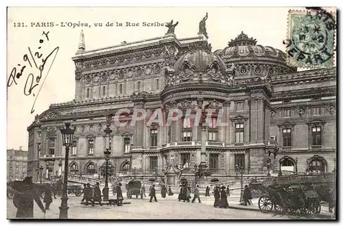 Paris Ansichtskarte AK L&#39opera vu de la rue Scribe