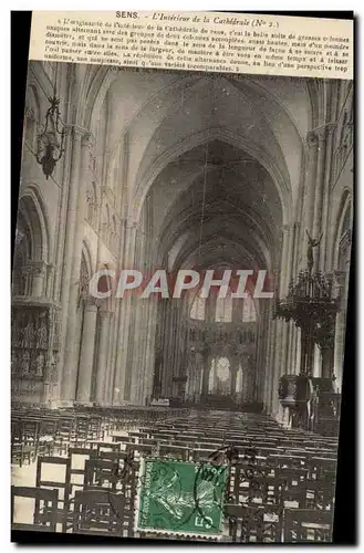 Sens Cartes postales L'interieur de la cathedrale