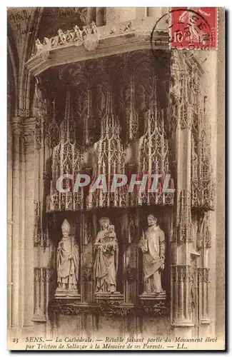 Sens Ansichtskarte AK La cathedrale Retable faisant partie du monument eleve par Tristan de SAllazar a la memoire