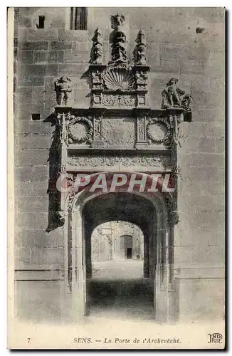 Sens Cartes postales La porte de l'archeveche