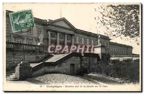 Compiegne Ansichtskarte AK Escalier sud de la facade sur le parc