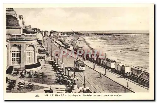 Le Havre Cartes postales La plage et l&#39entree du port vues du casino