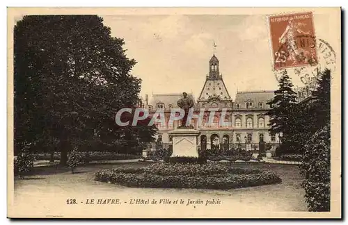 Le Havre Cartes postales L&#39hotel de ville et le jardin public