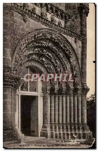 FEnioux Ansichtskarte AK Portail de l&#39eglise 12eme