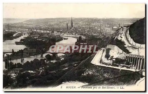 Rouen Ansichtskarte AK Panorama pris de Bon SEcours