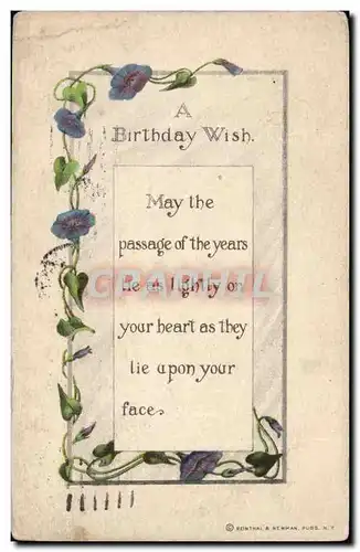 Cartes postales Fantaisie Abirthday wish (anniversaire)