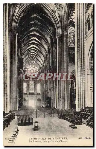 CAthedrale de Chartres Ansichtskarte AK La Rosace vue prise du choeur