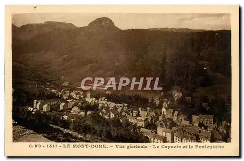 Auvergne Ansichtskarte AK G D&#39O Le mont dore Vue generale Le capucin et le funiculaire