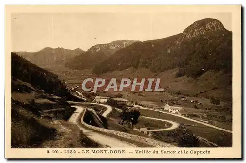 Auvergne Ansichtskarte AK G D&#39O Le mont dore Vallee du Sancy et le capucin