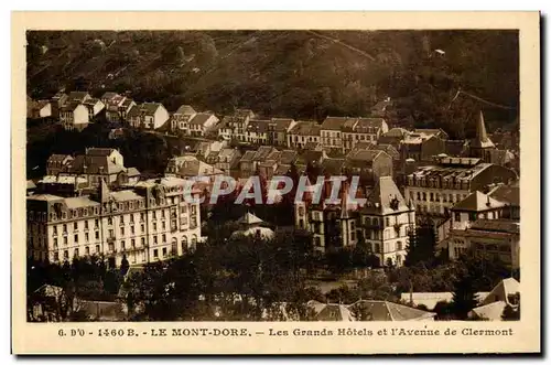 Auvergne Ansichtskarte AK G D&#39O Le Mont Dore Les grands hotels et l&#39avenue de Clermont