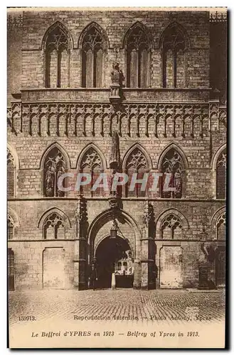 Belgique Belgie Ypres Cartes postales Le beffroi d&#39Ypres en 1913