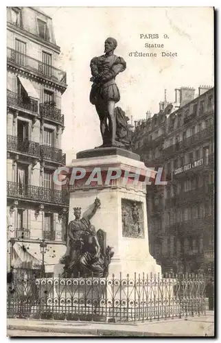 Paris Ansichtskarte AK Statue d&#39Etienne Dolet