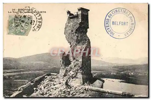 Belfort Cartes postales La tour de la Motte en 1870