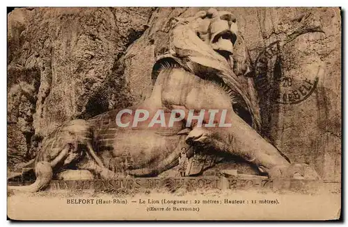 Belfort Cartes postales Le lion Bartholdi