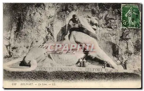 Belfort Cartes postales Le lion Bartholdi