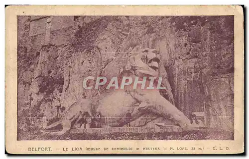 Belfort Cartes postales Le lion Bartholdi