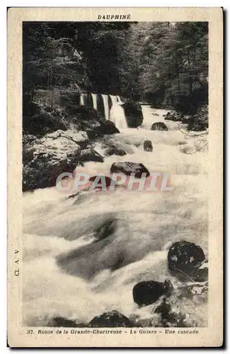 Route de la Grande Chartreuse Ansichtskarte AK Le Guiers Une cascade