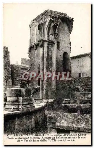 Saint Gilles du Gard Ansichtskarte AK Ruines de l&#39ancien choeur Partie renfermant le celebre Escalier en helic