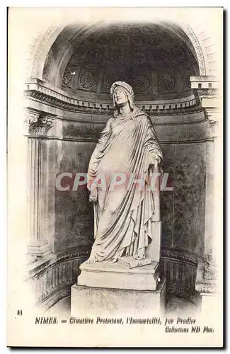 Nimes Cartes postales Cimetiere Protestant l'immortalite par Pradier