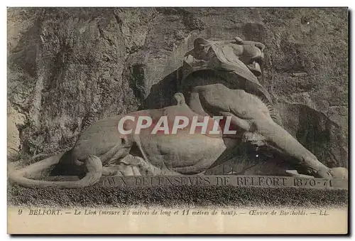Belfort Cartes postales Le lion (oeuvre de Bartholdi)