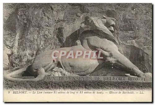 Belfort Cartes postales Le lion (oeuvre de Bartholdi)