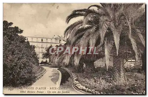 Nice Cartes postales Hotel Riviera Palace Un coin des jardins