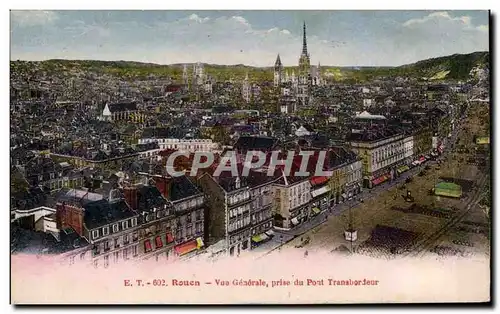 Rouen Cartes postales Vue generale prise du pont transbordeur