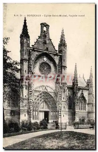 Bordeaux Cartes postales Eglise Saint Michel Facade ouest