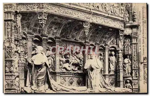 CAthedrale de Rouen Ansichtskarte AK Fragment de tombeau des cardinaux