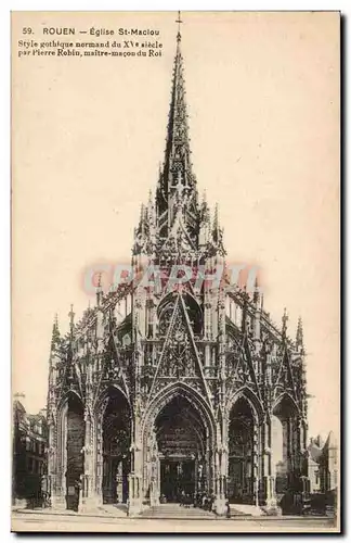 Rouen Ansichtskarte AK Eglise St maclou Style gothique par Pierre Robin maitre macon du roi