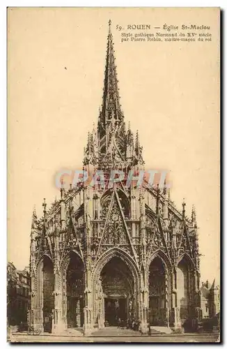 Rouen Ansichtskarte AK Eglise St maclou Style gothique par Pierre Robin maitre macon du roi