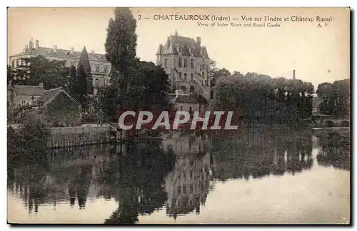Chateauroux Cartes postales Vue sur l'Indre et le chateau royal