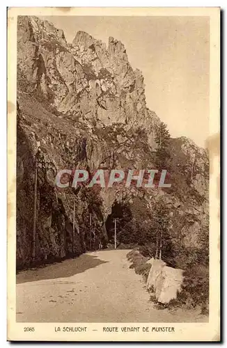 La Schlucht Ansichtskarte AK Route venant de Munster