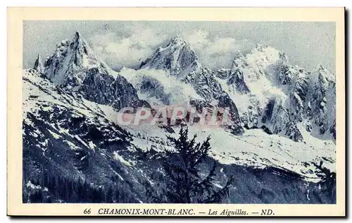 Chamonix Mont Blanc Cartes postales Les aiguilles