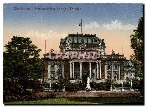 Allemagne Wiesbaden Ansichtskarte AK Nassauisches Landes Theater