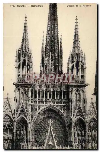 Rouen Ansichtskarte AK CAthedrale Details de la facade