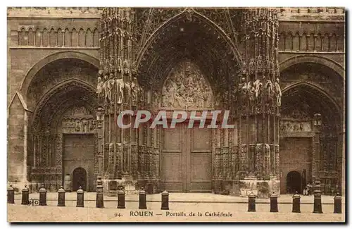 Rouen Cartes postales Portails de la Cathedrale