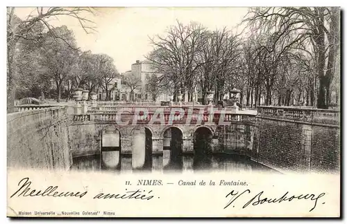 Nimes Cartes postales Canal de la Fontaine