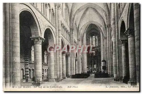 Le mans Cartes postales La nef de la cathedrale