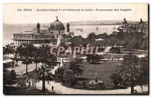 Nice Ansichtskarte AK Jardins Albert 1er et palais de la jetee Promenade des Anglais