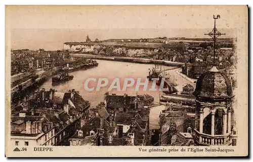 Dieppe Ansichtskarte AK Vue generale prise de l&#39eglise Saint Jacques